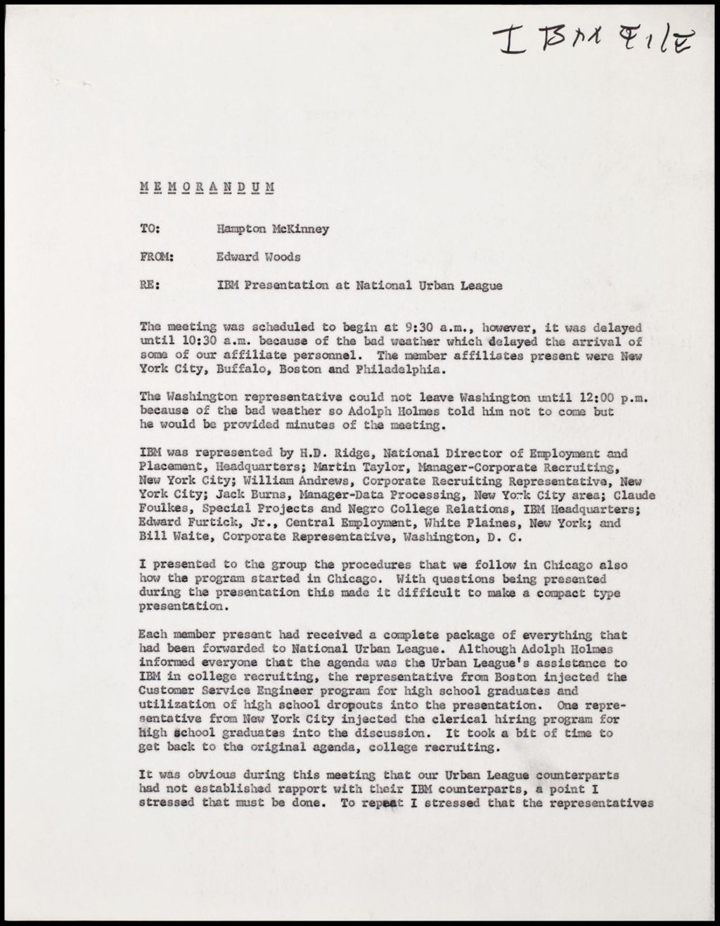 Miniature of Correspondence, 1965-1966 (Folder II-31)