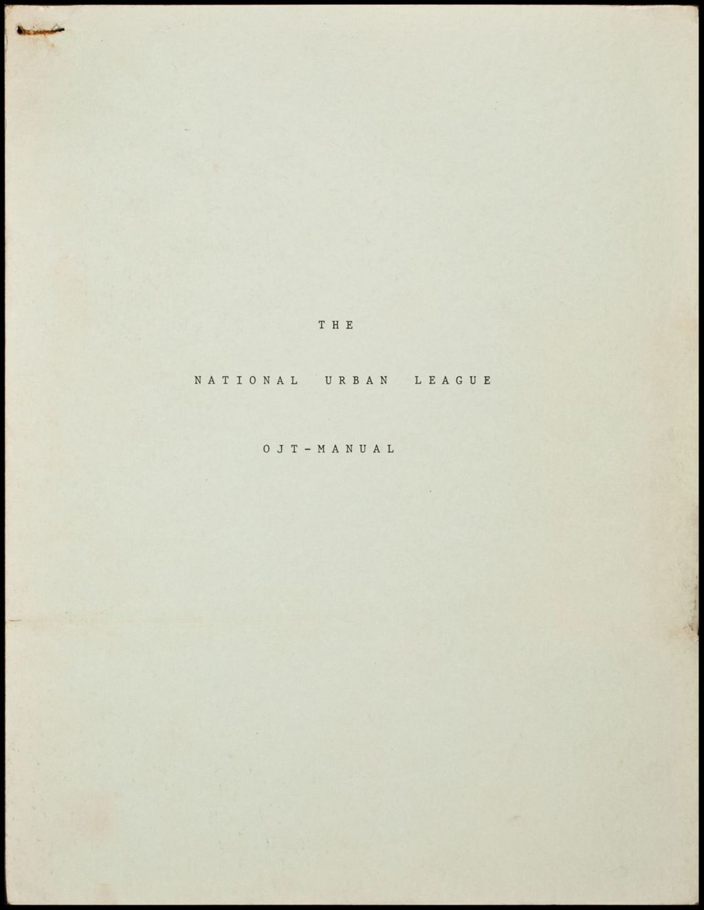 Miniature of NUL Manual, 1965 (Folder II-27)