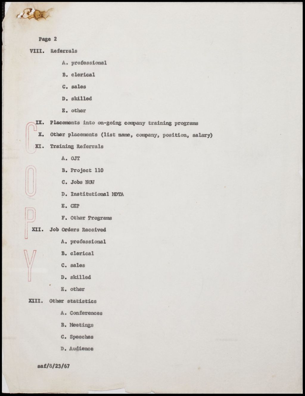 Miniature of Reports, 1968 (Folder II-137)