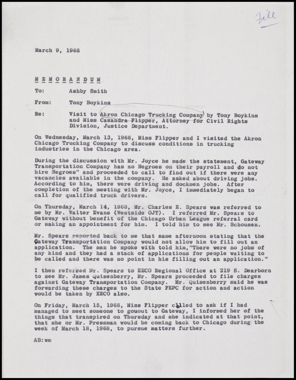 Miniature of Civil Rights - Employment, 1968 (Folder II-207)