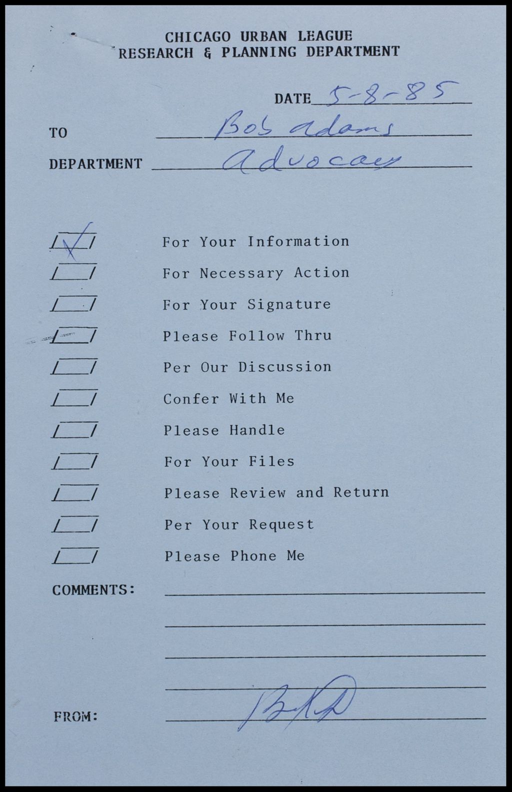 Data Network Proposal, 1985 (Folder II-1720)