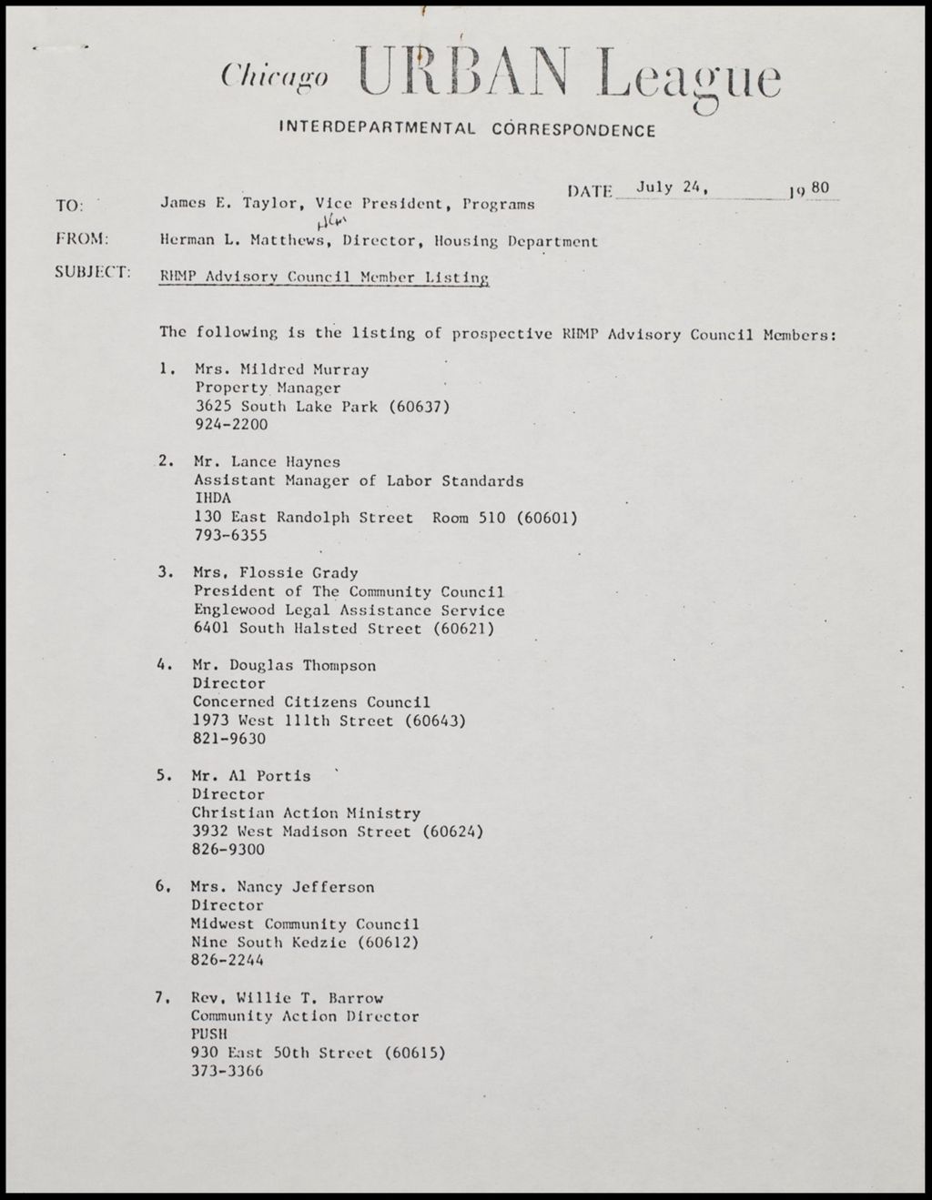 Executive Office Activity, 1980 (Folder II-1735)