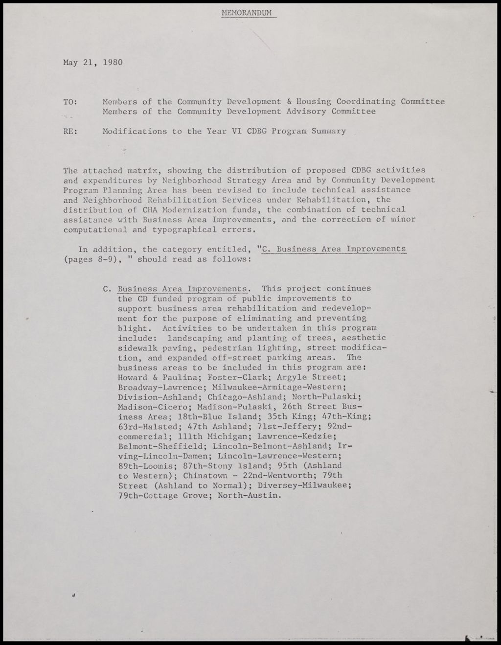 Community Development Block Grant, 1980 (Folder II-1768)