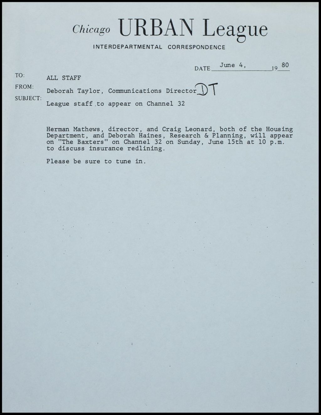 Correspondence, 1980 (Folder II-1777)