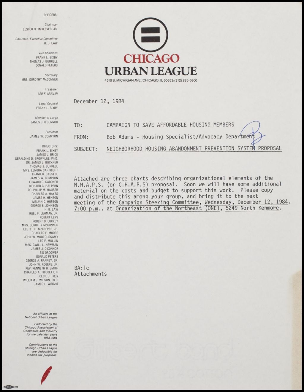 Proposal, 1984 (Folder II-1793)