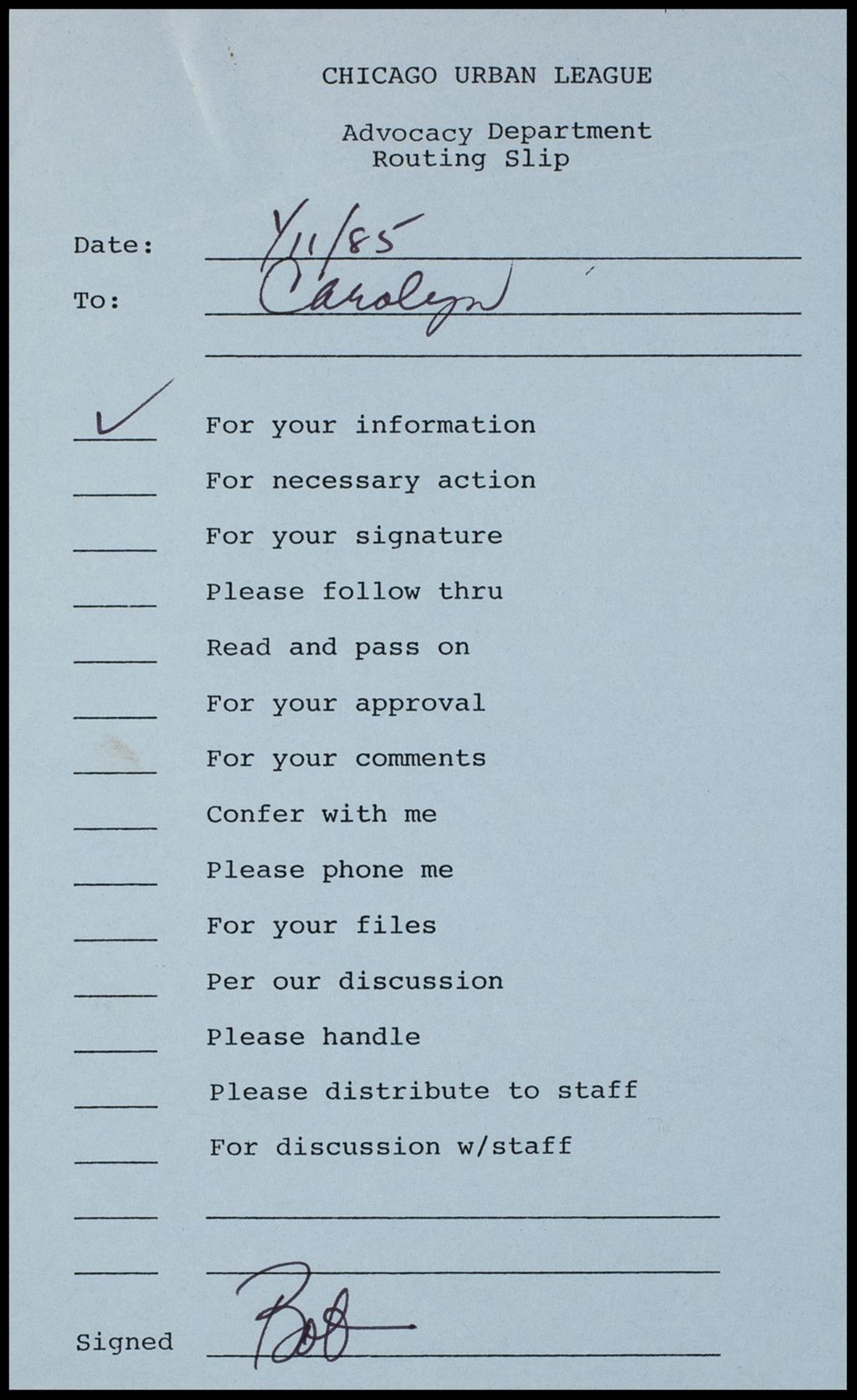 Miniature of City Requests for Proposals, 1985 (Folder II-1808)