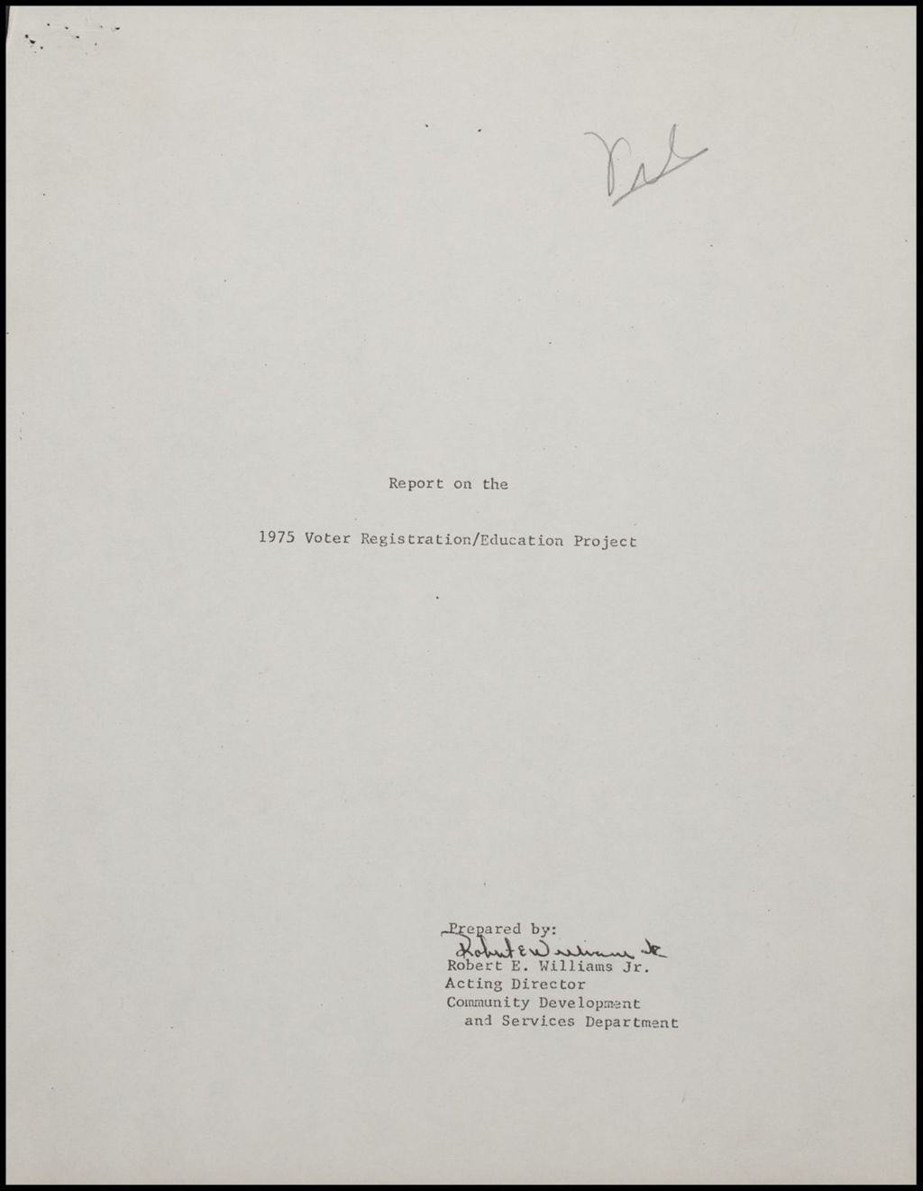 Miniature of Report, 1975 (Folder II-2132)