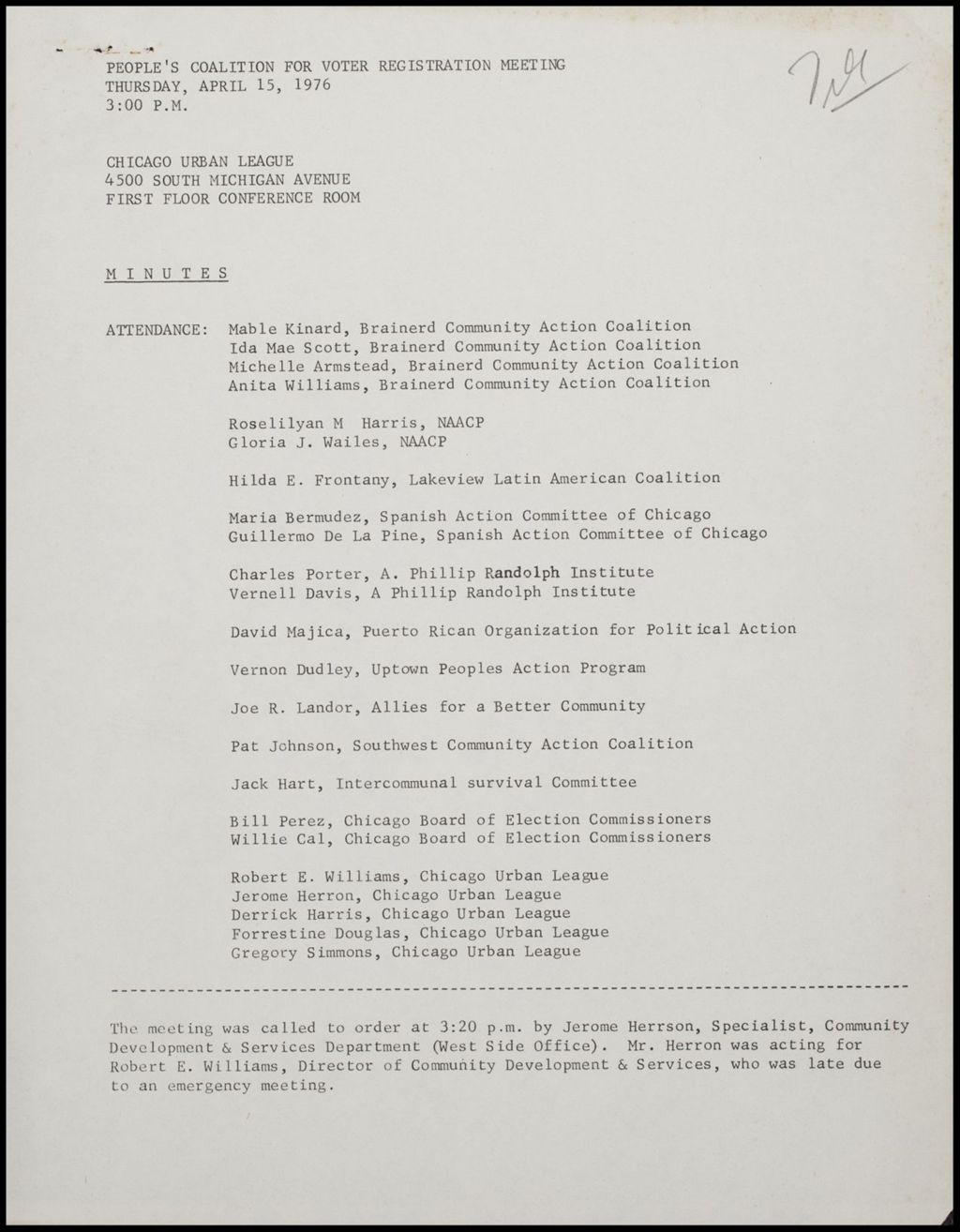 Miniature of Miscellaneous Documents, 1976 (Folder II-2137)
