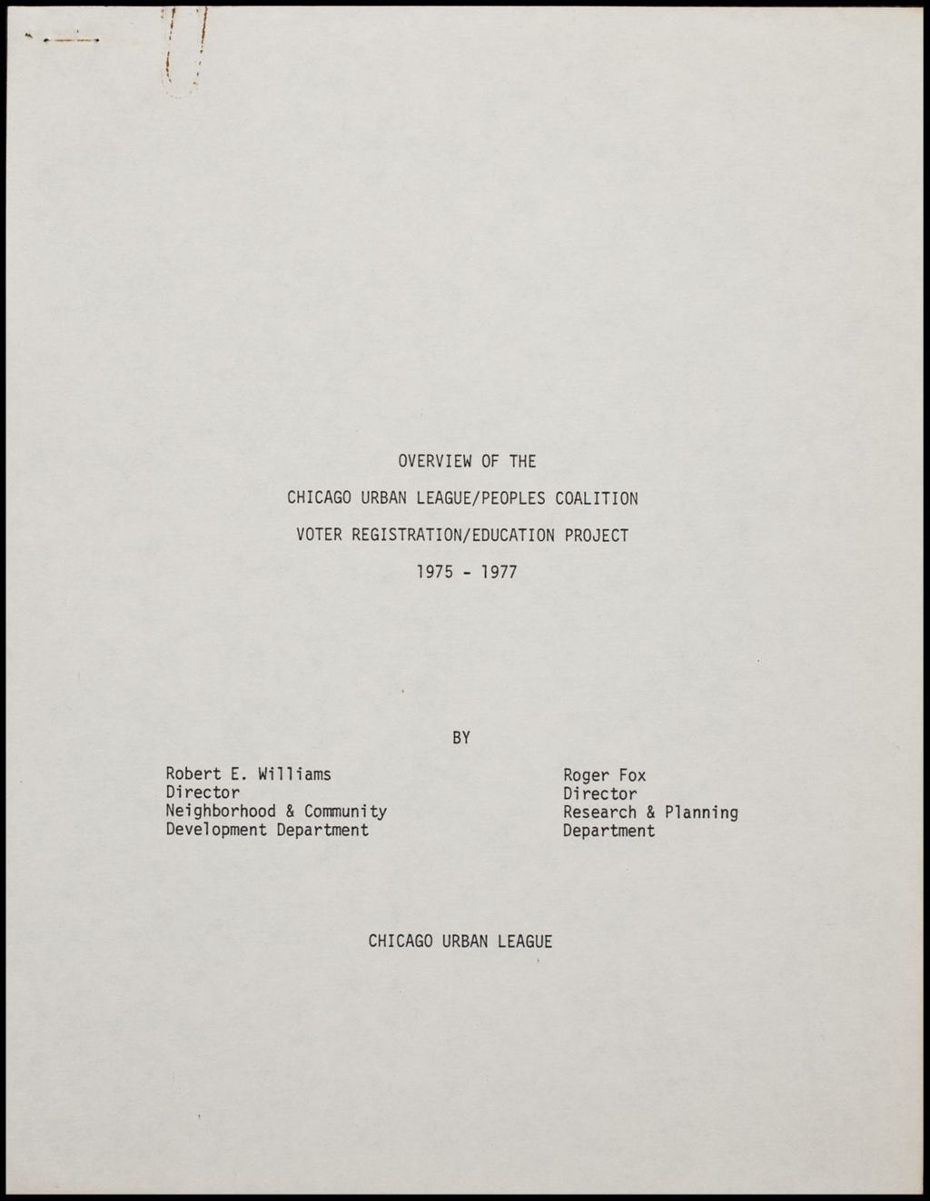 Overview, 1977 (Folder II-2142)