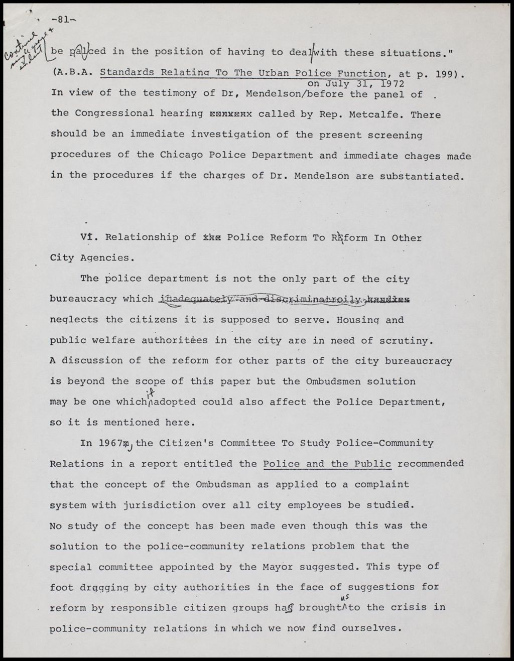 Concerned Citizens for Police Reform, 1972 (Folder II-2157)