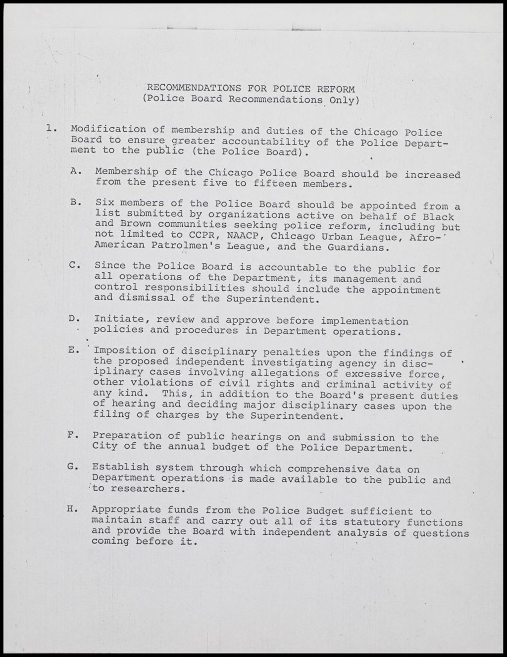 Citizens for Police Reform, 1973-1974 (Folder II-2161)