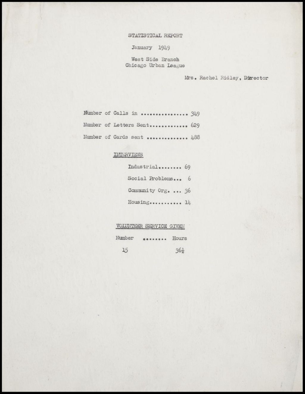 Miscellaneous Reports, 1949-1953 (Folder II-2176)