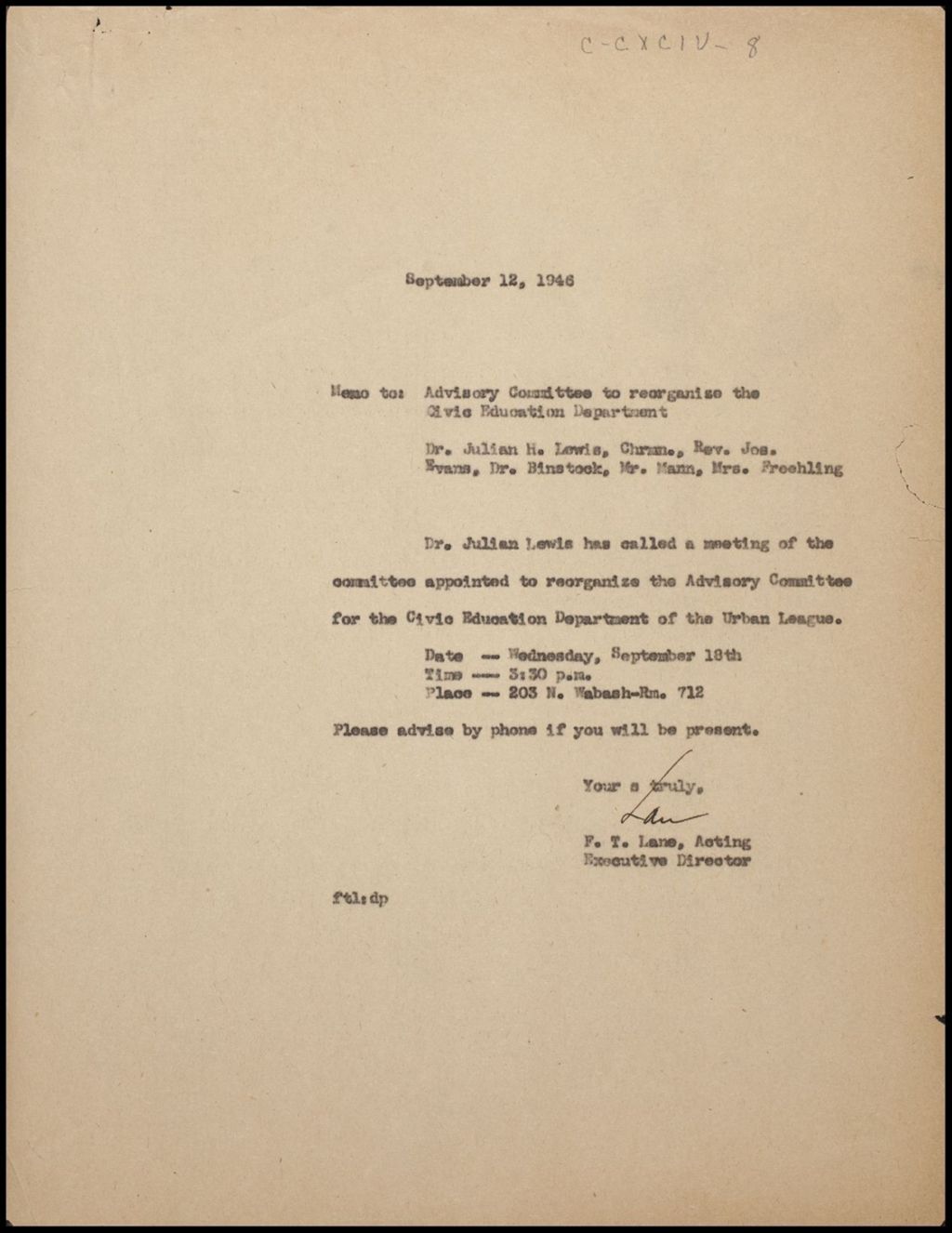 Memoranda, 1946-1949 (Folder II-2171)