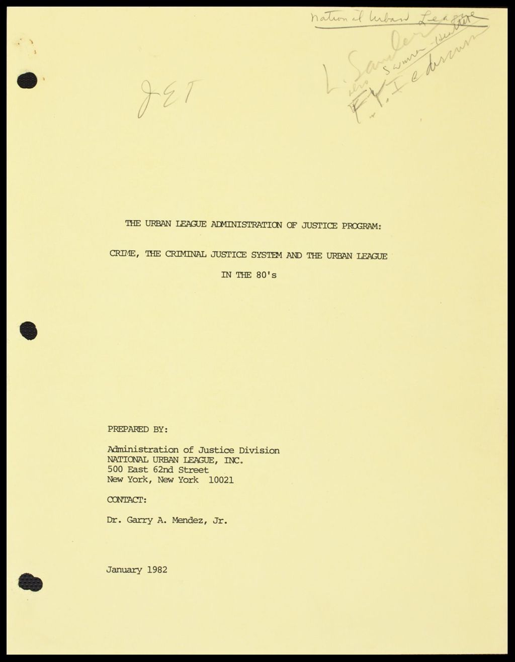 Administration of Justice Program, 1982 (Folder II-2168)