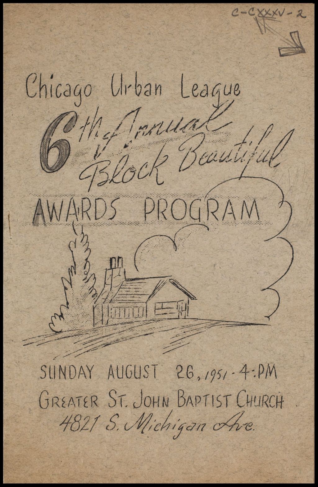 Miniature of Block Clubs - Announcements of Special Events, 1951-1955 (Folder II-2310)
