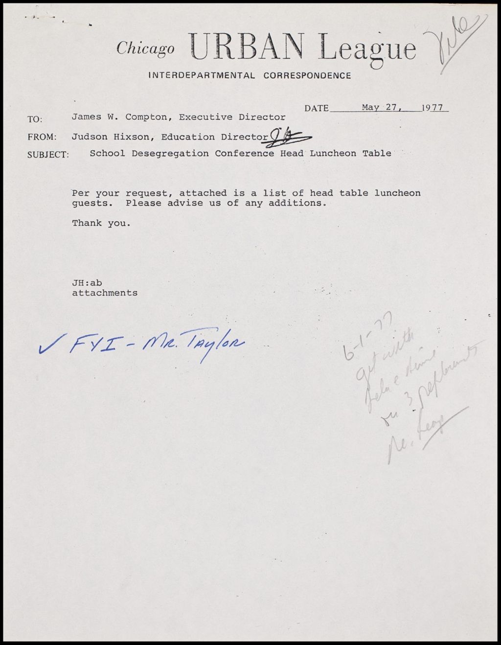 Miniature of Desegregation Conference, 1977 (Folder II-2619)