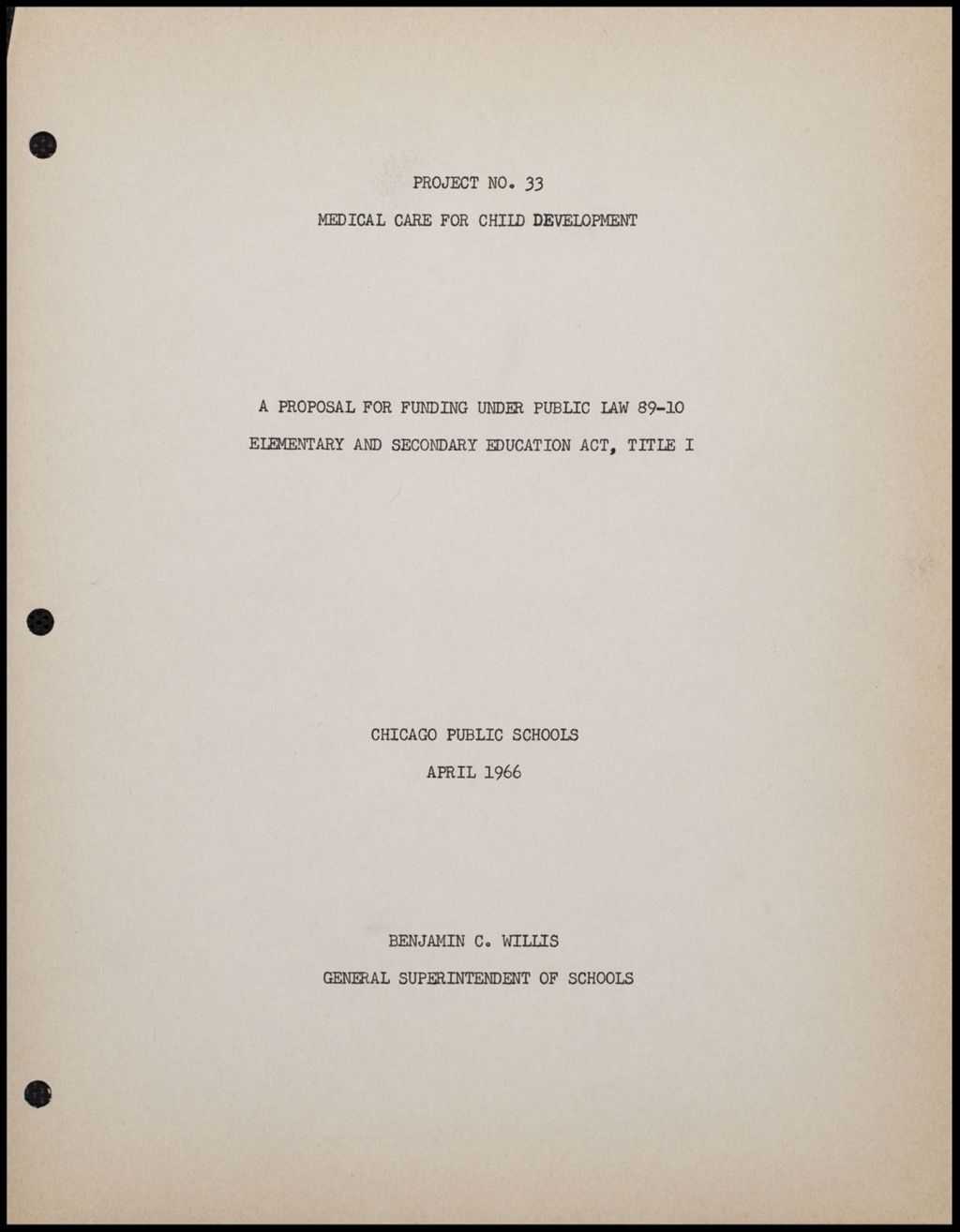US Commission on Civil Rights, 1966 (Folder III-183)