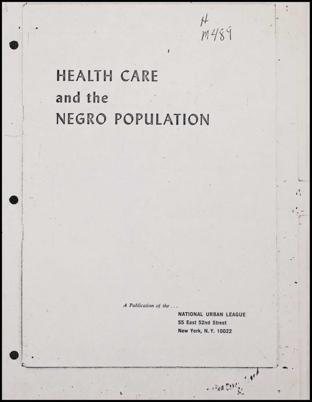 Medical Care for Child Development, 1966 (Folder III-182)