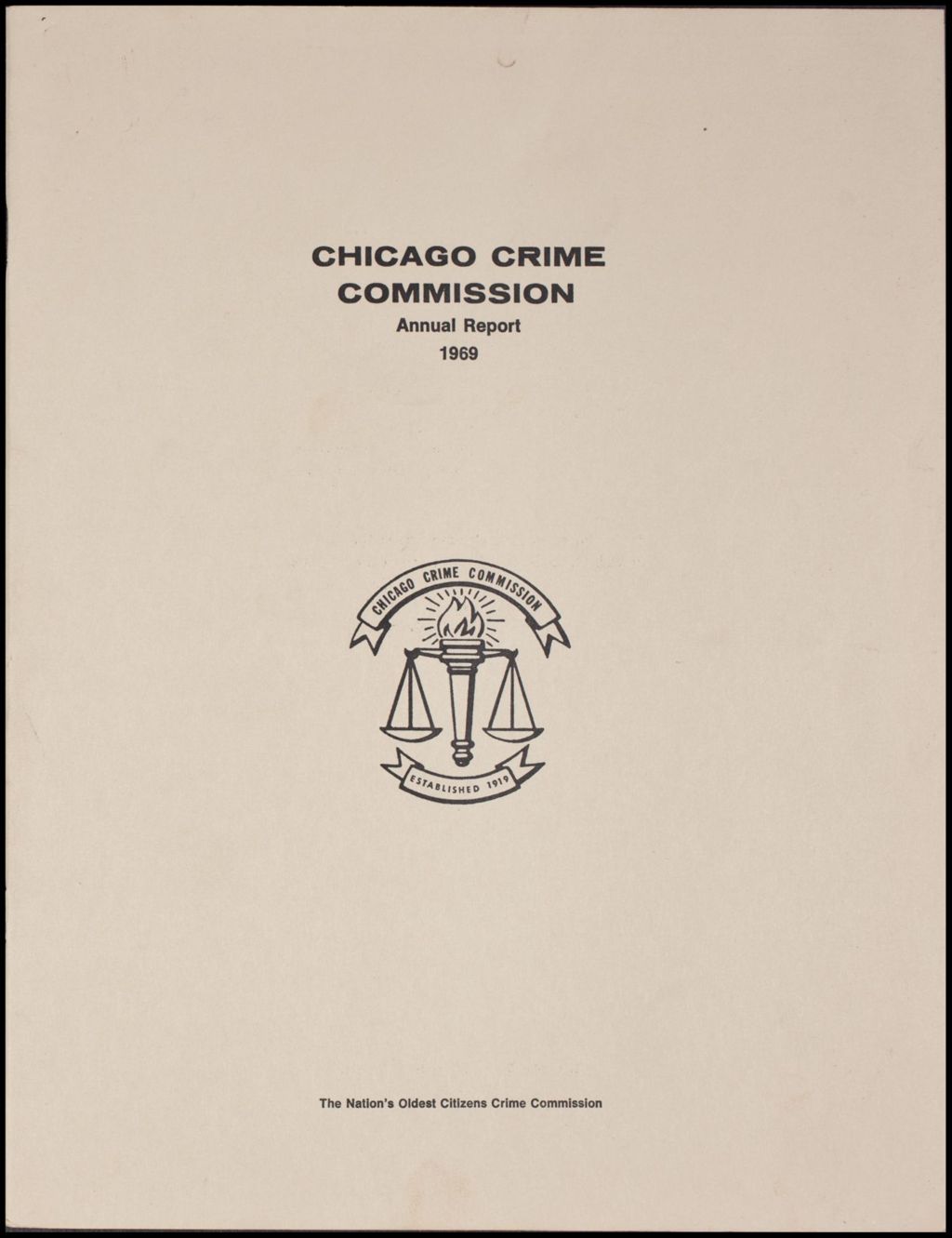 Miniature of Chicago Crime Commission Annual report, 1971 (Folder III-1887)
