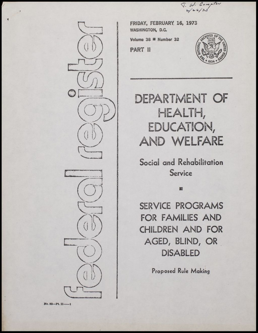 Citizens Health Organizations, 1972 (Folder III-191)