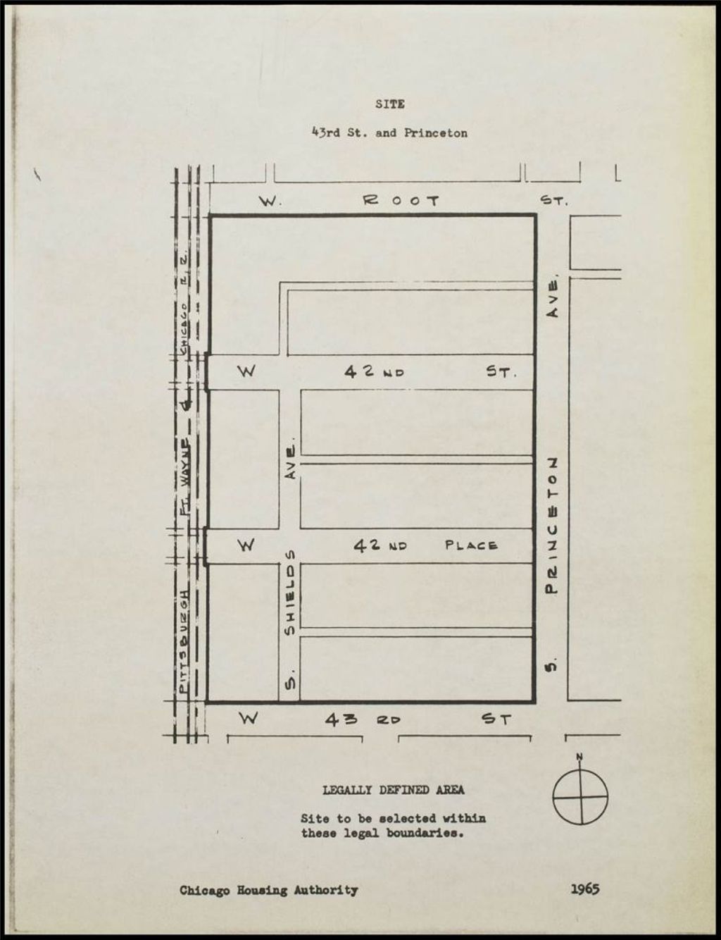 Miniature of CHA Legal Boundaries, 1966 (Folder III-341)