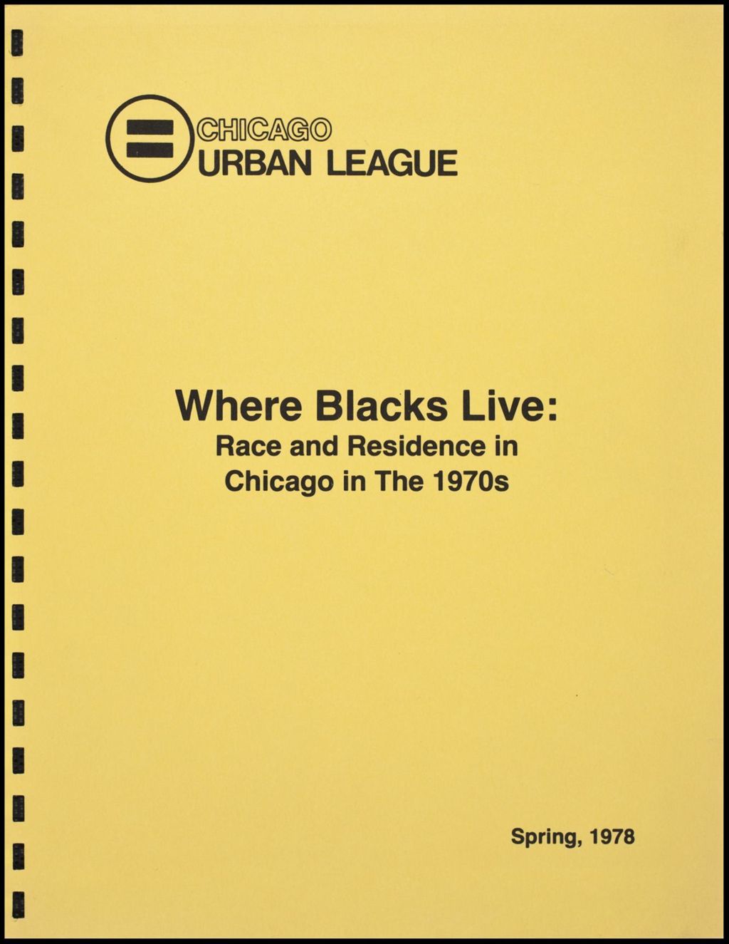 Housing "where Blacks Live", 1978-1979 (Folder III-528)