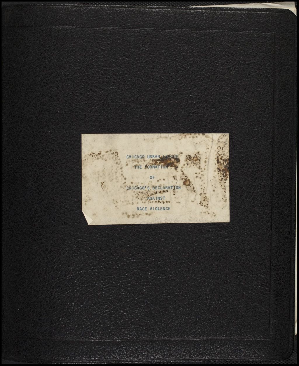 Miniature of Chicago's Declaration Against Racial Violence, 1961 (Folder III-1813)