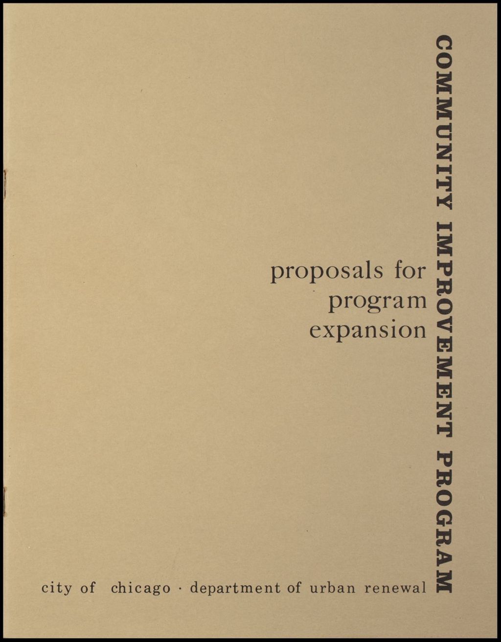 City of Chicago Community Improvement Program, 1967 (Folder III-1821)