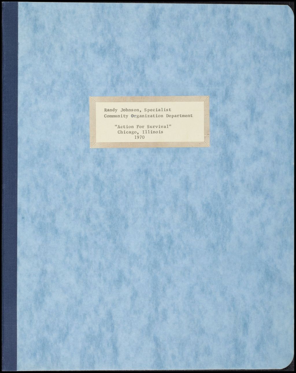 Crime in the Community Must Go Position Paper, 1970 (Folder III-1871)