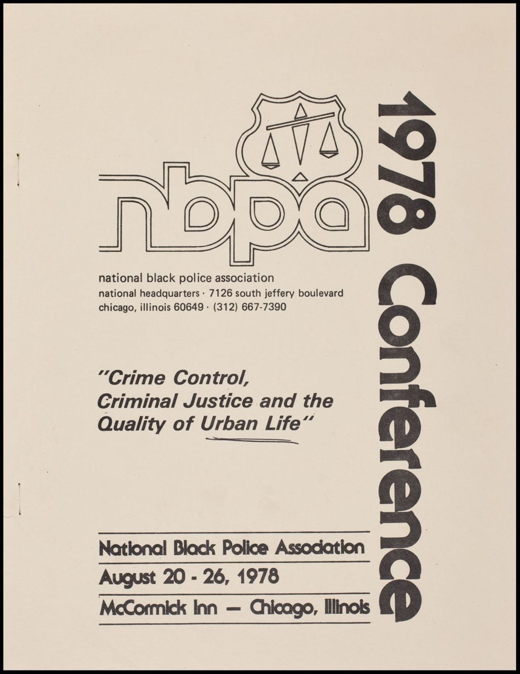 Miniature of National Black Police Association, 1978 (Folder III-1950)