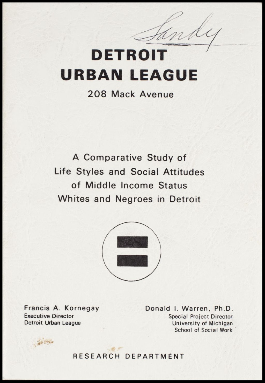 Miniature of CUL Report The Web of Racism, 1968 (Folder III-2485)