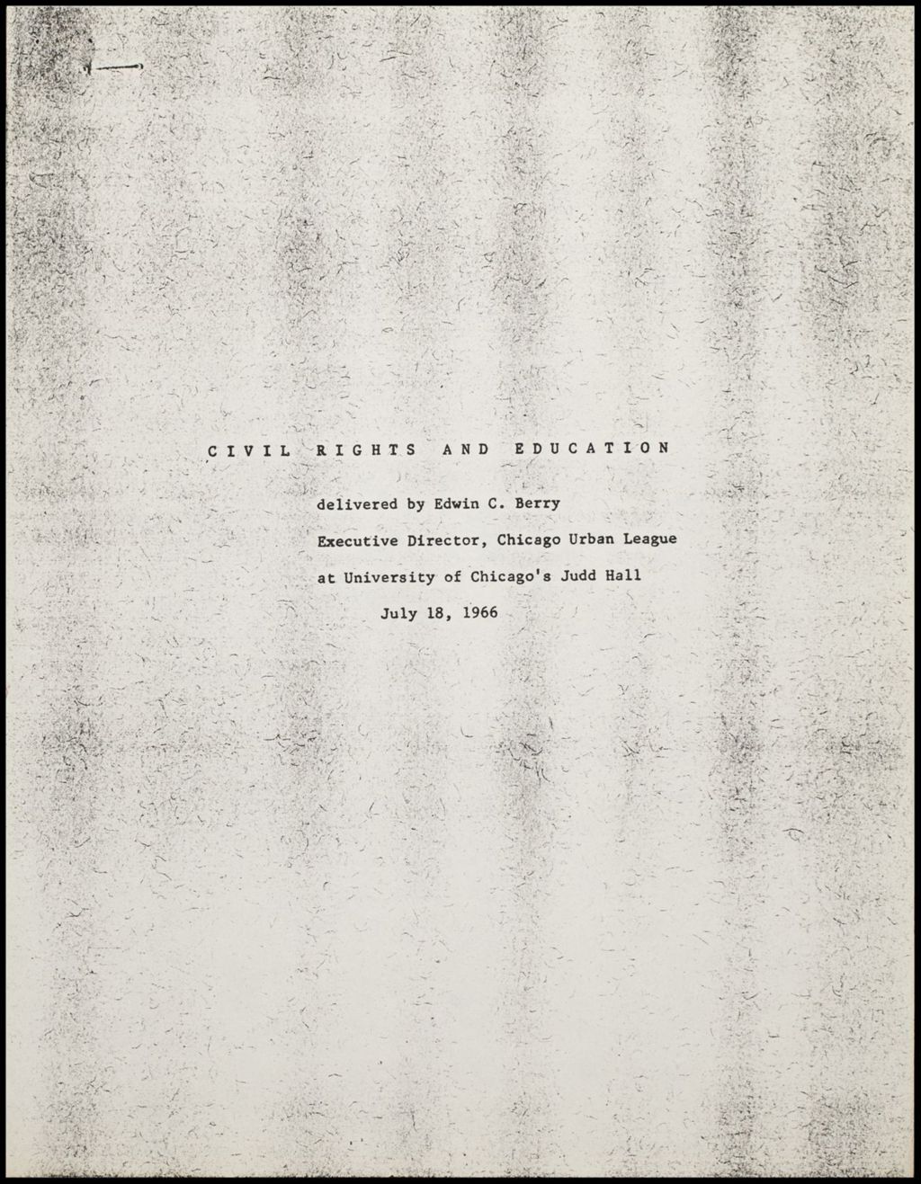 Miniature of Civil Rights and Education, 1966 (Folder III-2935)