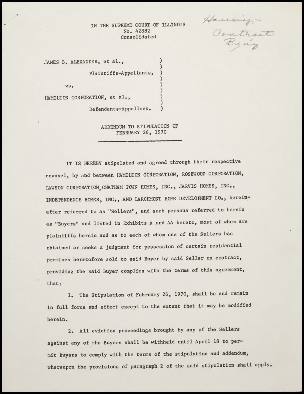 Contract Buyer League, 1969 (Folder III-2939a)