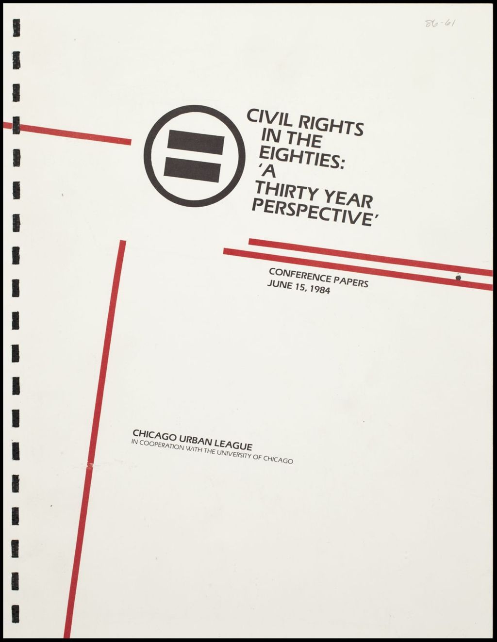 Civil Rights in the 1980's, 1984 (Folder III-2954)