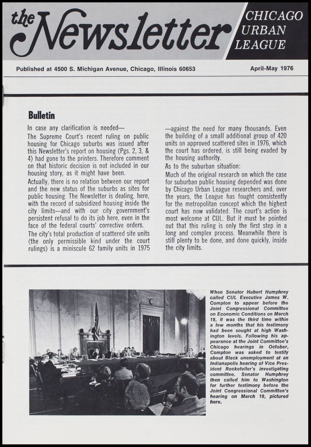 Miniature of CUL Newsletters, 1971-1974 (Folder IV-710)