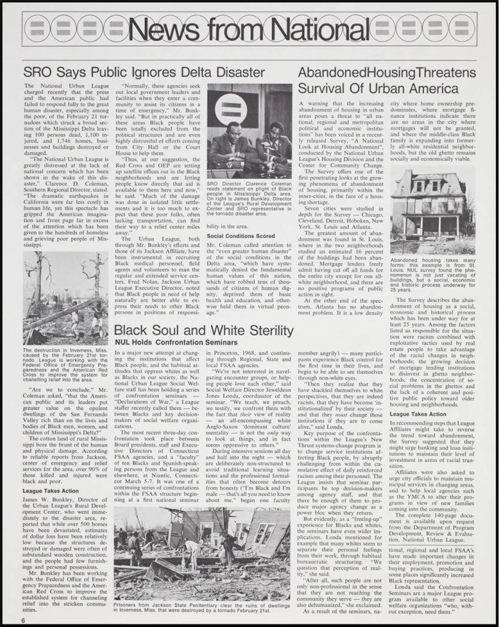 Miniature of The Urban League News, Volume I, Numbers 1-7, 1971 (Folder IV-758a)