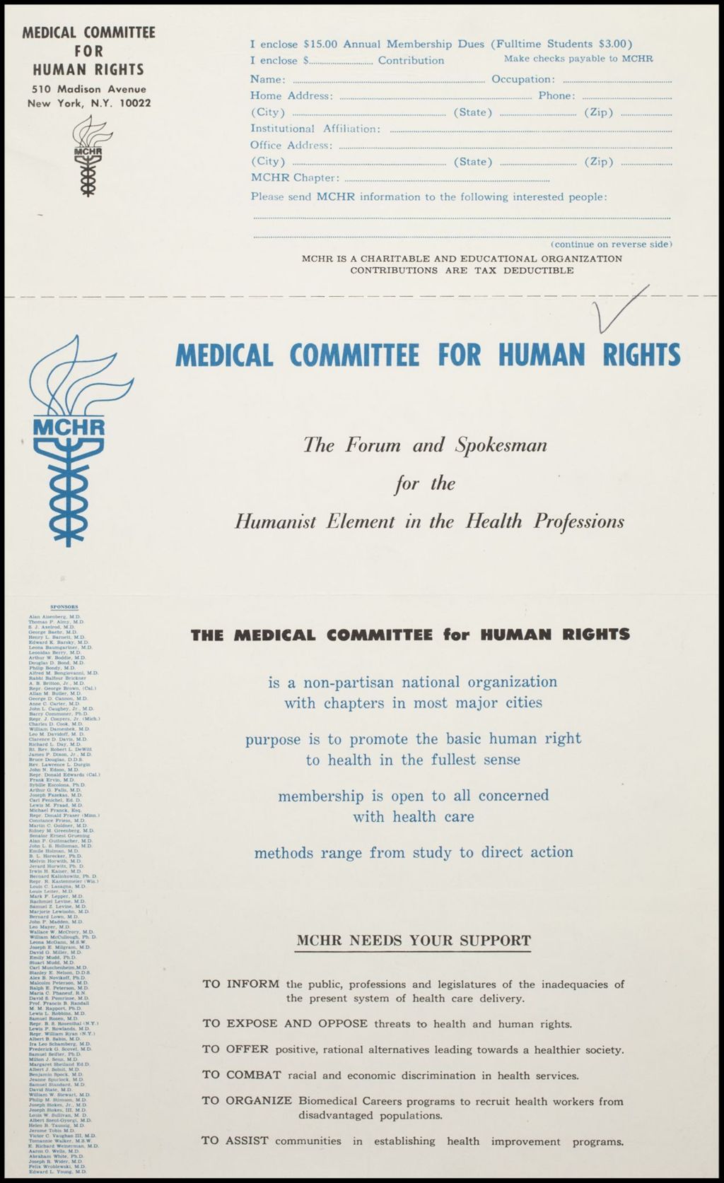 Medical Committee for Human Rights, 1968 (Folder IV-1053)