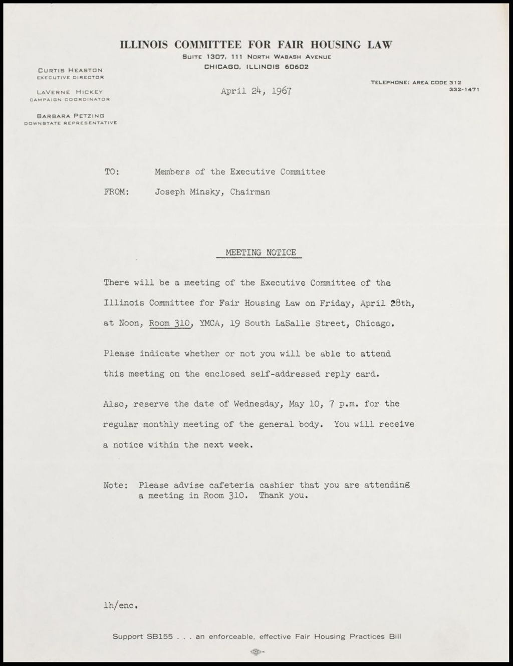 Research and Planning Fair Housing Law, 1966 (Folder IV-1123)