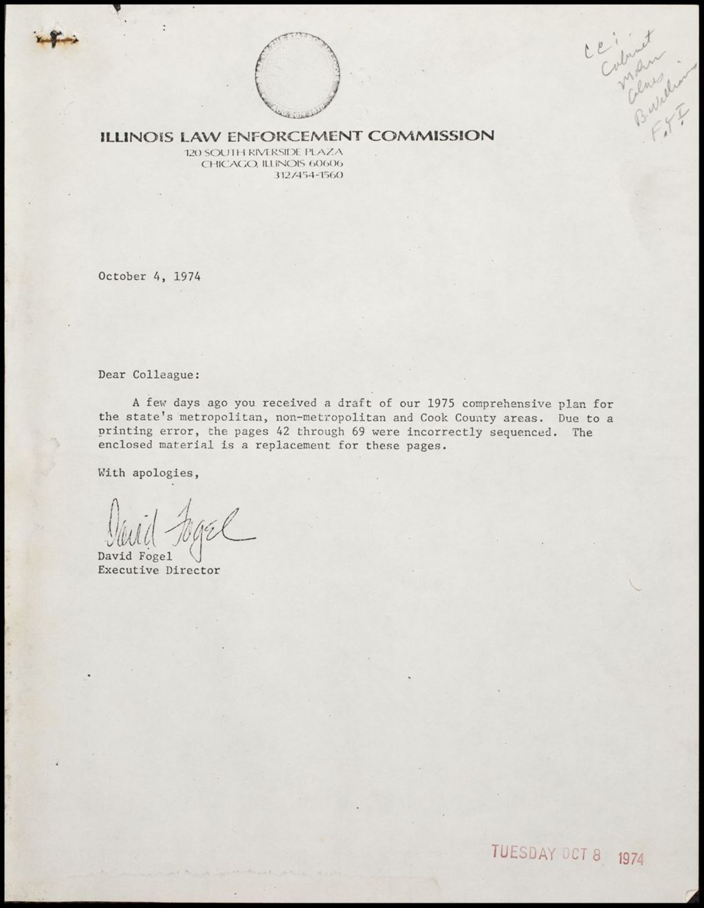 Miniature of Law Enforcement Commission, 1974 (Folder IV-1311)