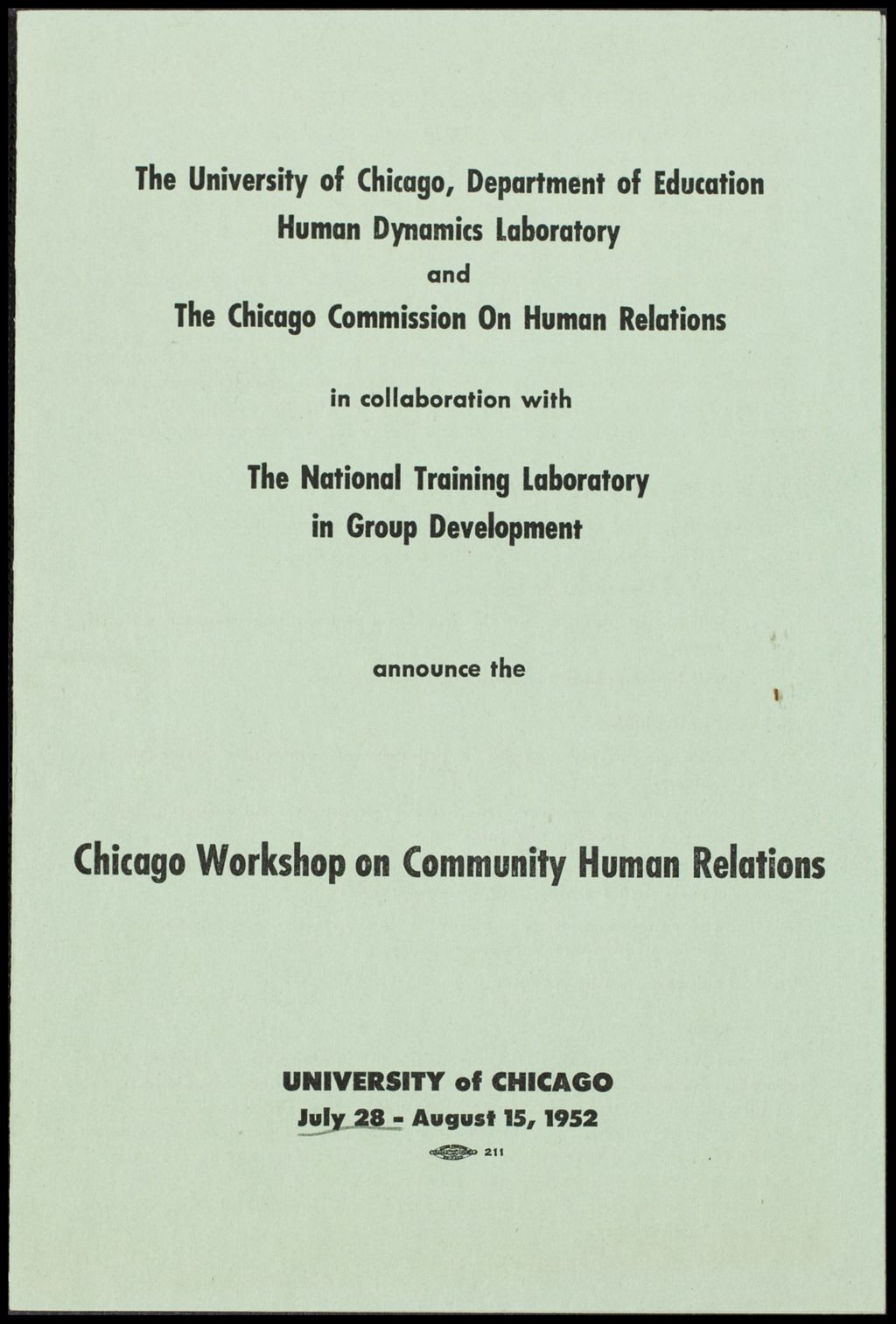 Miniature of Chicago Commission on Human Relations, 1952-1955 (Folder I-2797)