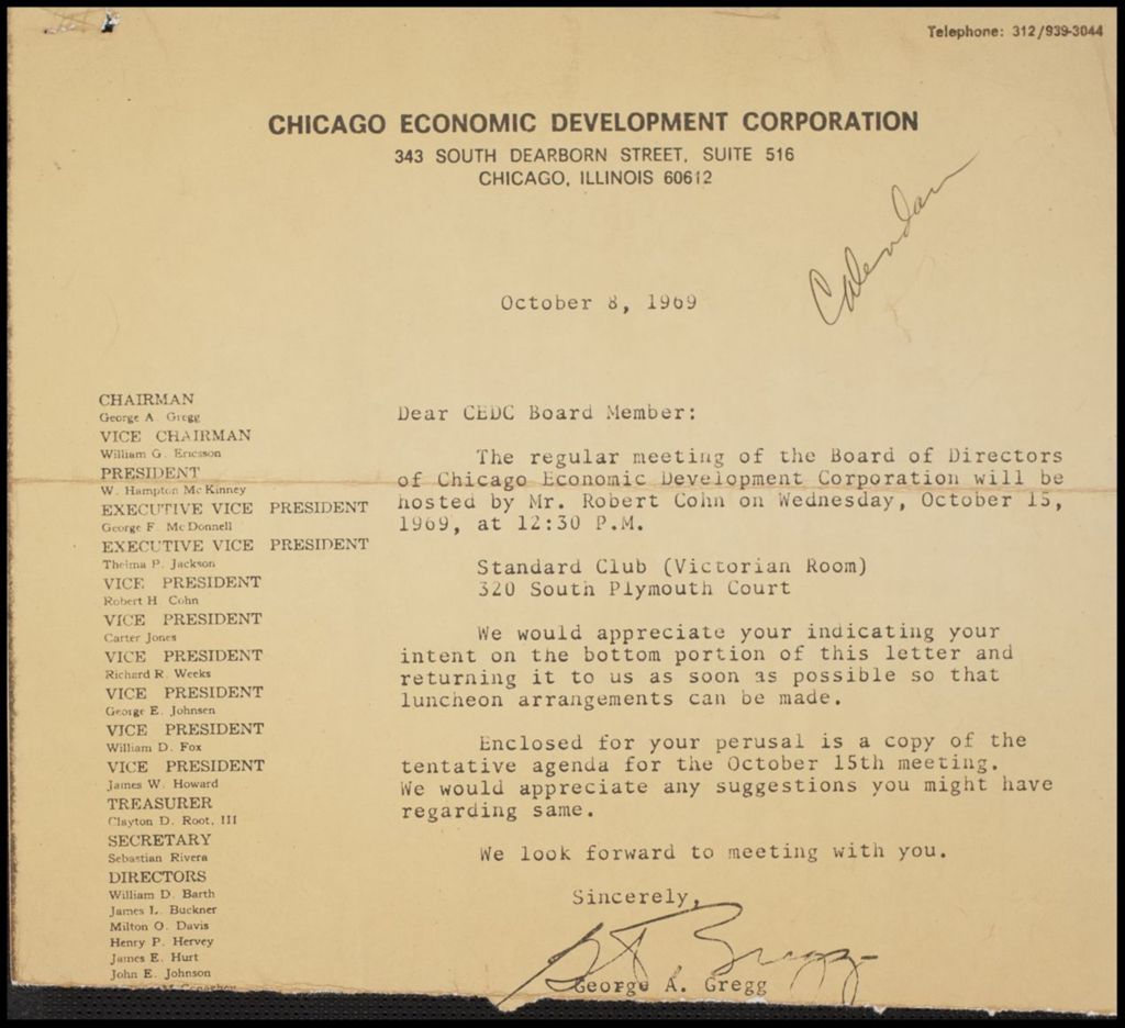 Miniature of Chicago Economic Development Corporation, 1969 (Folder I-2984)
