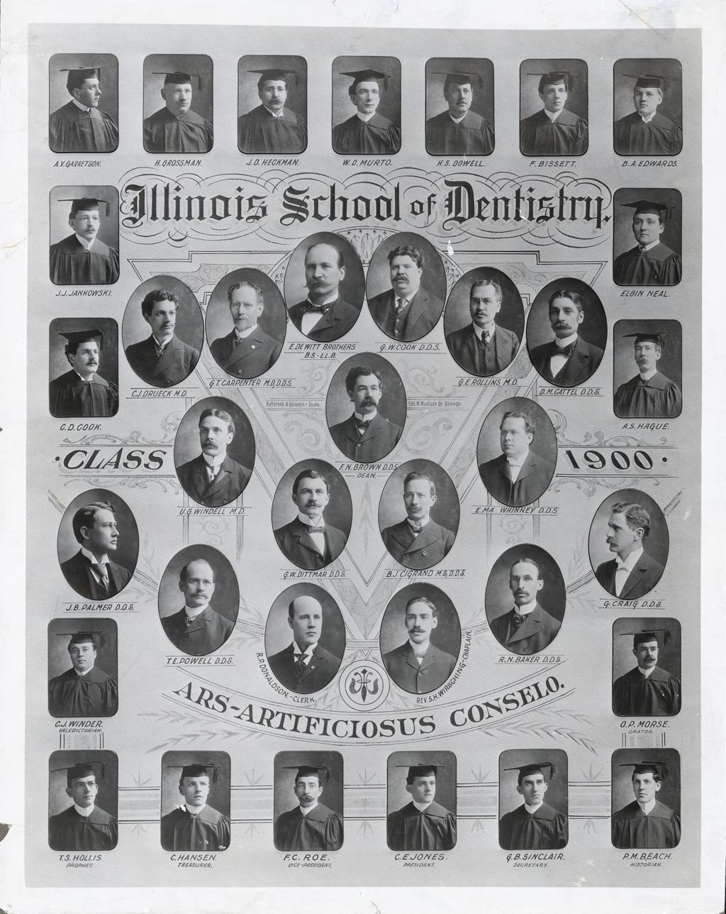 1900 graduating class, University of Illinois College of Dentistry