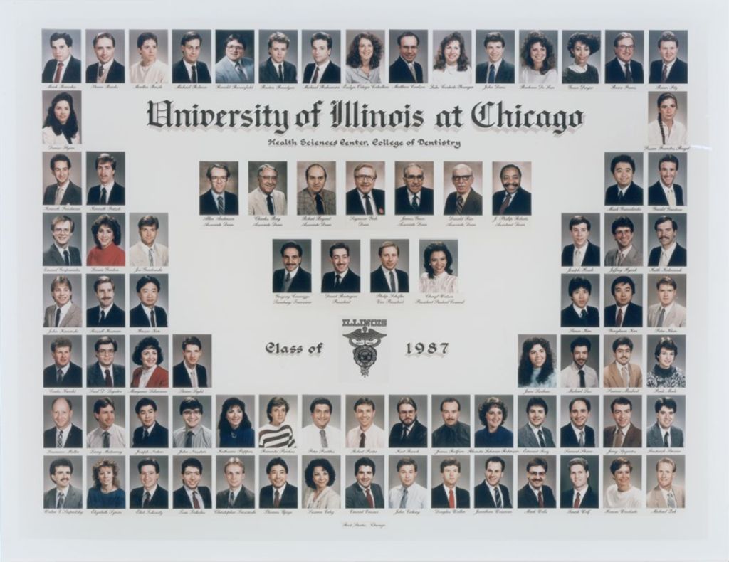 Miniature of 1987 graduating class, University of Illinois College of Dentistry