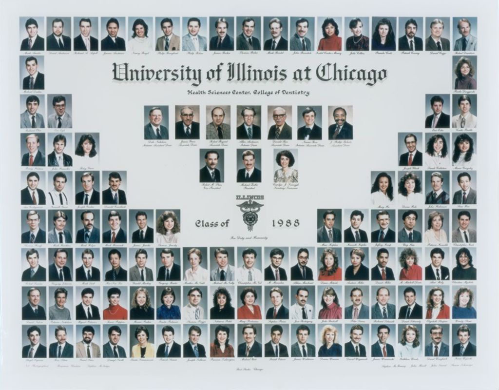 Miniature of 1988 graduating class, University of Illinois College of Dentistry
