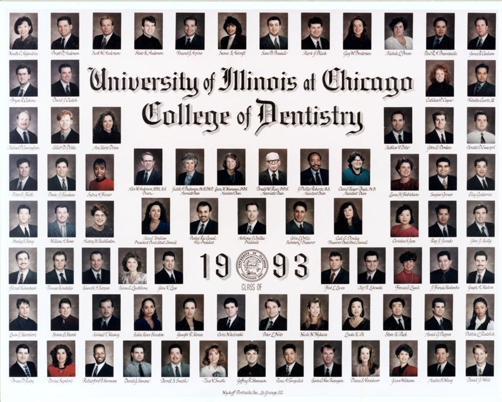 Miniature of 1993 graduating class, University of Illinois College of Dentistry