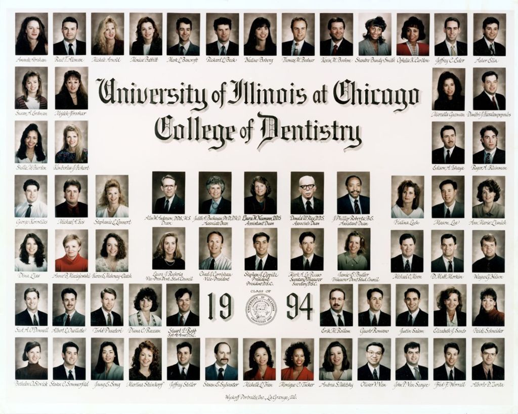 Miniature of 1994 graduating class, University of Illinois College of Dentistry