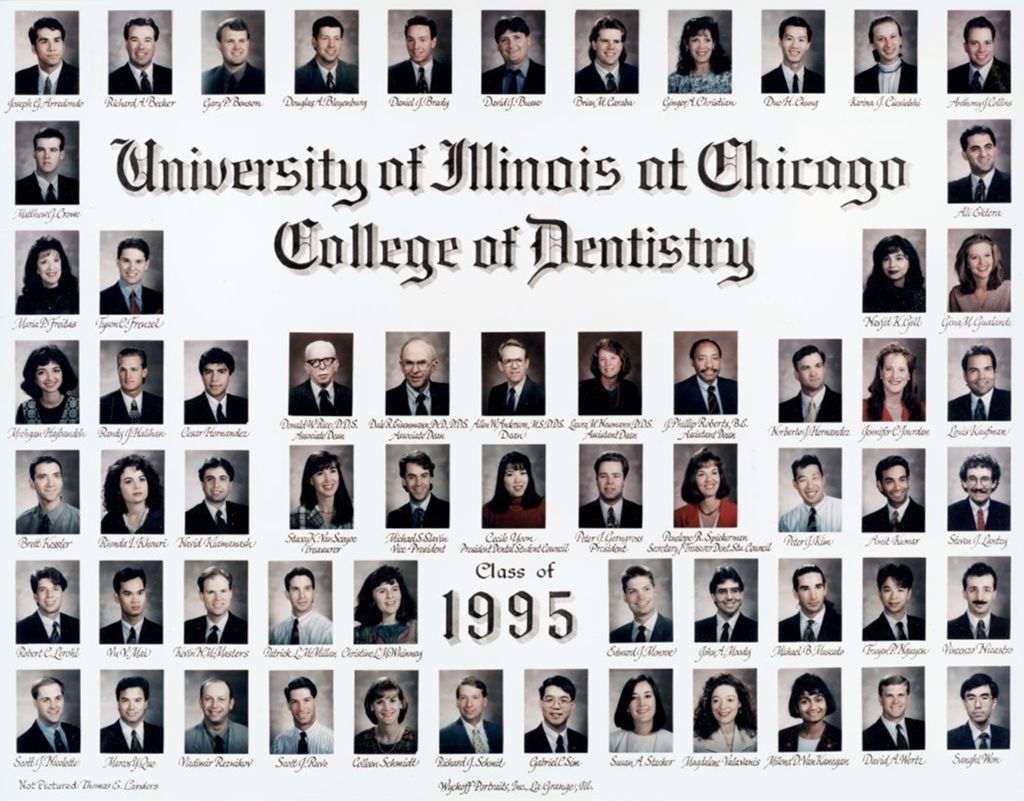 Miniature of 1995 graduating class, University of Illinois College of Dentistry