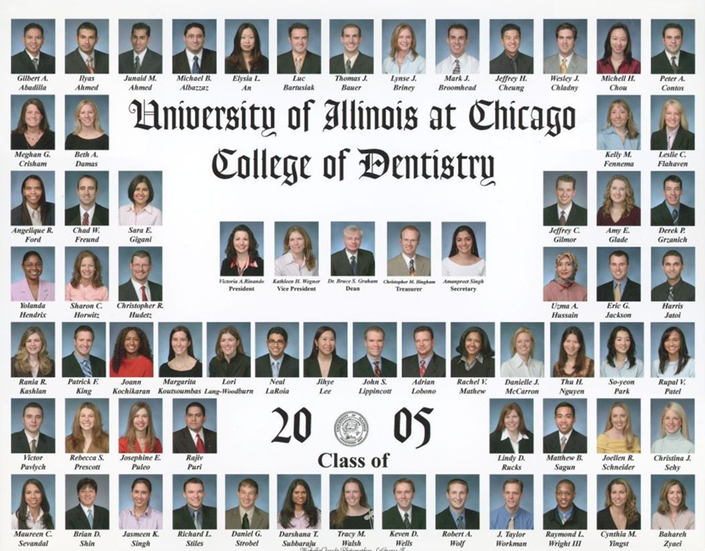 Miniature of 2005 graduating class, University of Illinois College of Dentistry
