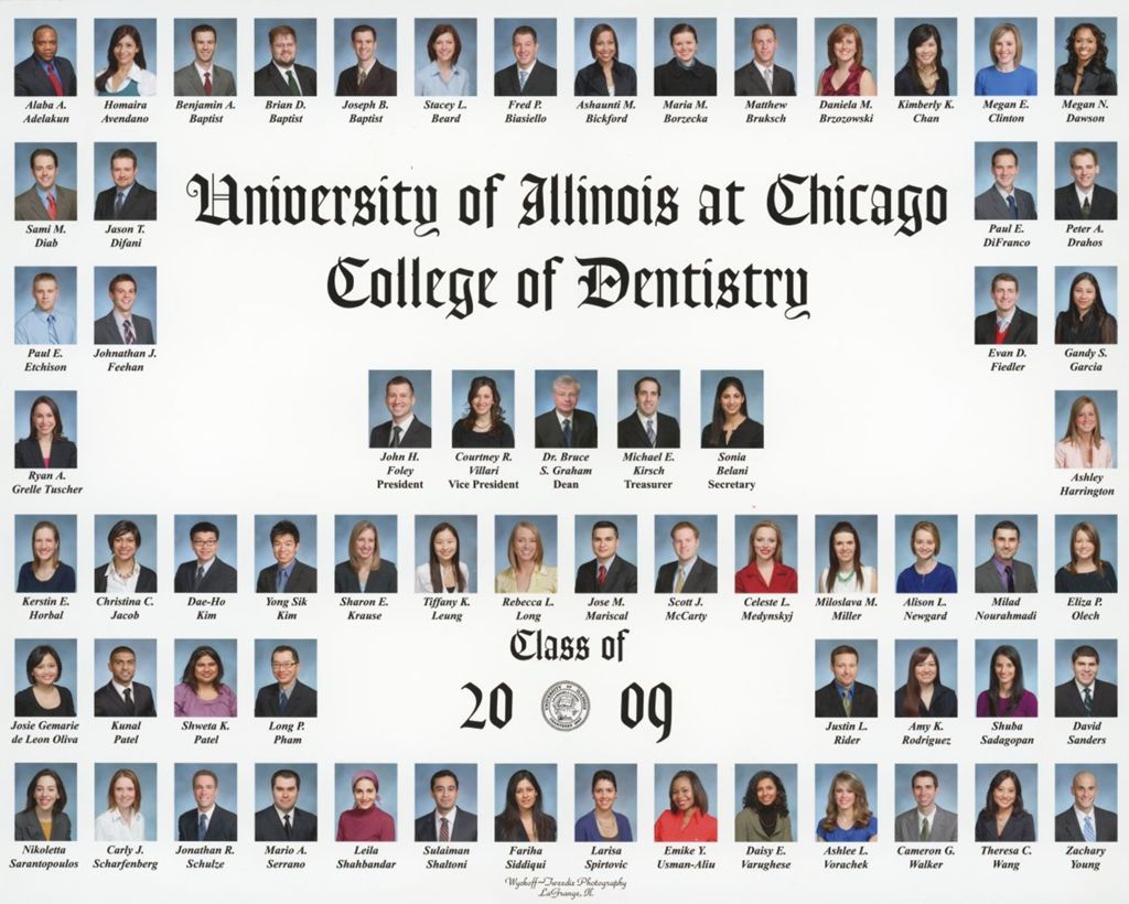 Miniature of 2009 graduating class, University of Illinois College of Dentistry