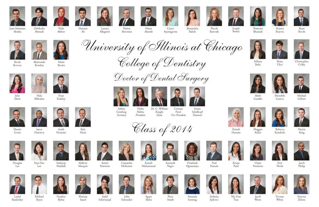 2014 Doctor of Dental Surgery graduating class, University of Illinois College of Dentistry